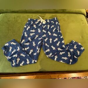 American Eagle Astronaut Santa Flannel Pajama Pants .. sz M